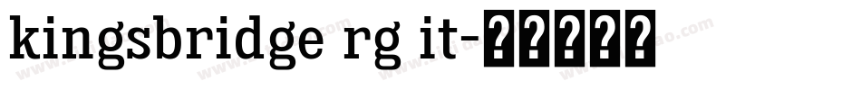 kingsbridge rg it字体转换